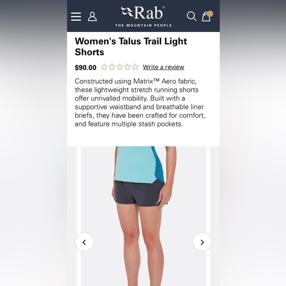 Rab Women's Talus Trail Light Shorts size US medium, UK 12 - Picture 6 of 6